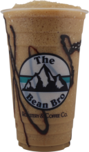 Coffee with chocolate swirl